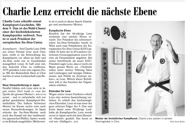 Zeitungsartikel in Die Südostschweiz (20.6.2013)